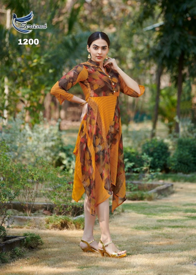 Seriema Kumb Shyner Printed Georgette Kurtis Catalog